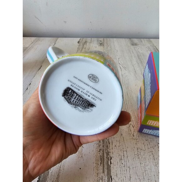 White House facade mug cup coffee tea new association rainbow multicolor colorfu - Picture 7 of 7